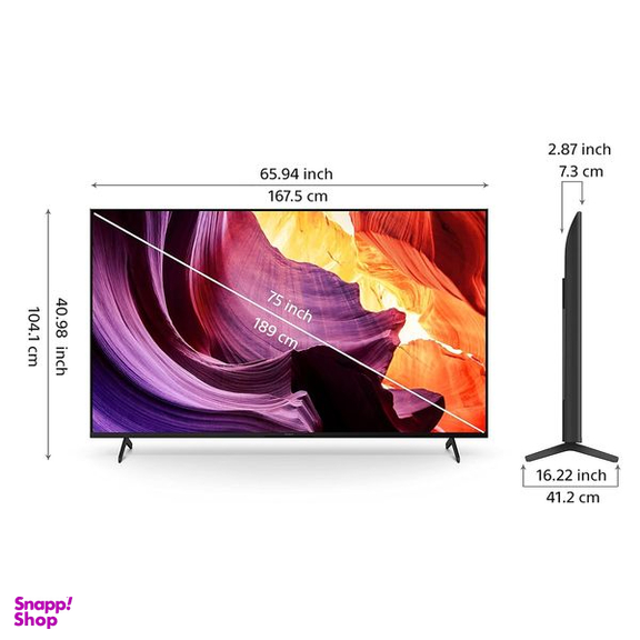 تلوزیون ال ای دی هوشمند سونی مدل KD-75X80K سایز 75 اینچ