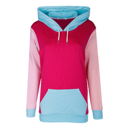 هودی اسپرت لوینت مدل کالرفول کد 6242 رنگ زمینه  سرخابی