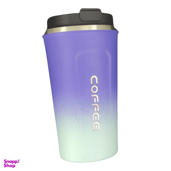 ماگ سفری طرح coffee مدل پاستیلی حجم 500 میلی لیتر