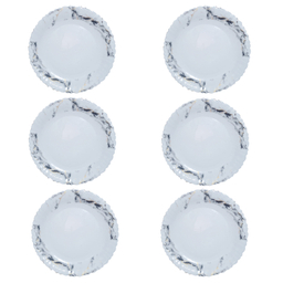 بشقاب غذاخوری مدل ماربل تخت کنگره بسته 6 عددی