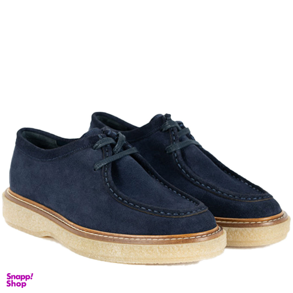 کفش راحتی مردانه چرم مشهد مدل J6330 رنگ سرمه ای