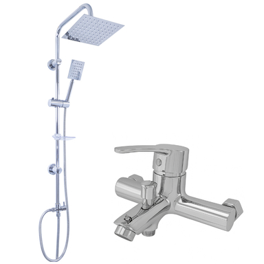 شیر حمام اندیکا مدل آبتین کد S6 به همراه علم دوش