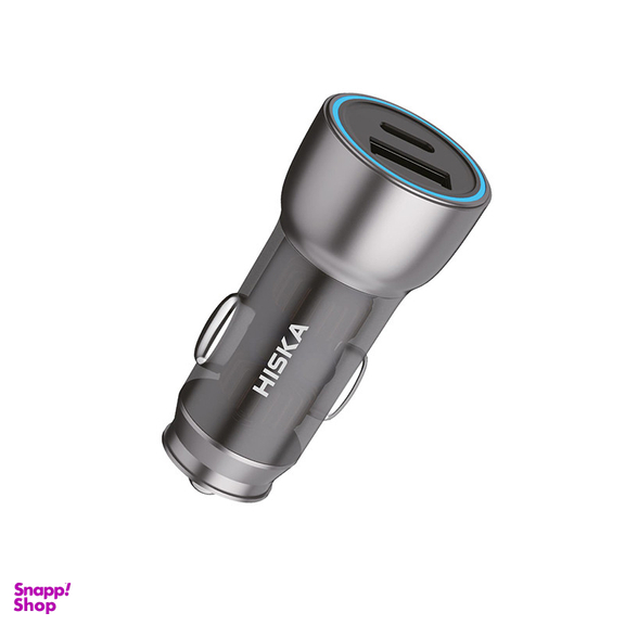شارژر فندکی هیسکا مدل HCC-316 به همراه کابل تبدیل USB-C