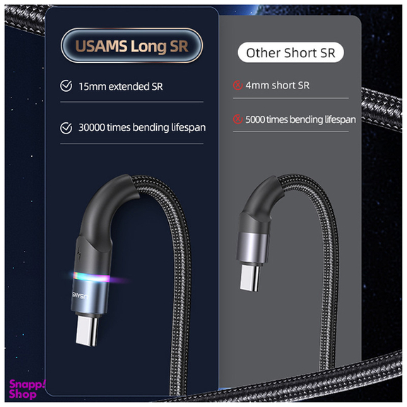 کابل تبدیل  USB-C  یوسمز مدل US-SJ537 طول 1.2 متر