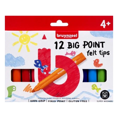 ماژیک 12 رنگ برونزیل مدل Bruynzeel 60122012 Big Point