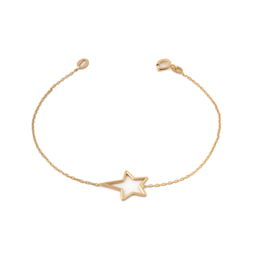 دستبند زنجیری طلا 18 عیار زنانه داریم مدل ستاره کشیده