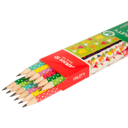 مداد مشکی آریا مدل FRUITY بسته 12 عددی