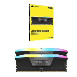 رم دسکتاپ دو کانال 6400Mhz CL32 DDR5 کورسیر مدل Vengance RGB BLACK ظرفیت 32 گیگابایت بسته 2 عددی