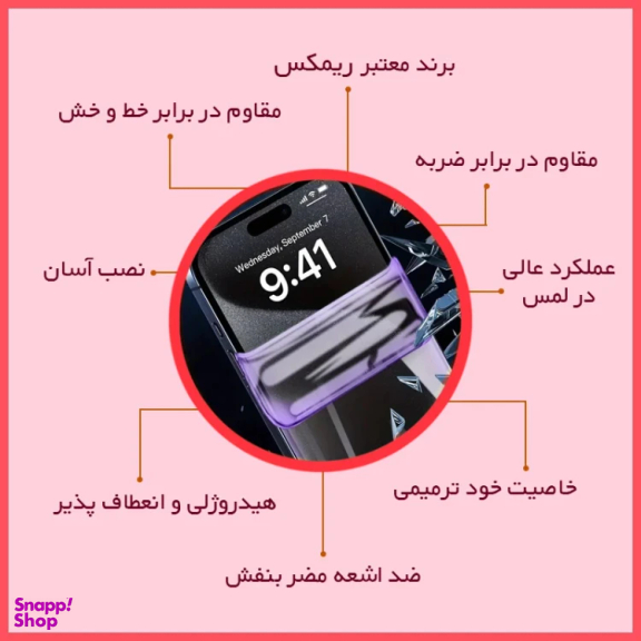 محافظ صفحه نمایش گوشی موبایل آنتی پرپل ریمکس مناسب برای موتورولا Edge 50 Pro