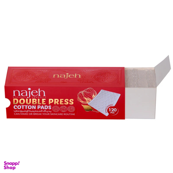 پد پاک کننده آرایش صورت ناژه مدل Double Press بسته 120 عددی