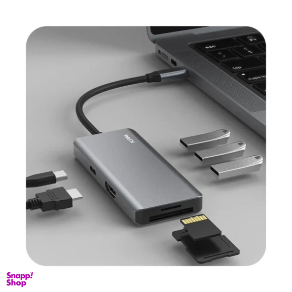 هاب جی سی پال مدل USB-C 7-Port Hub JCP6300