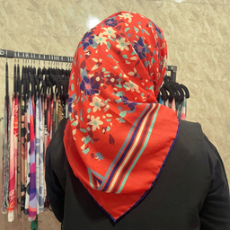 روسری زنانه آنالیا مدل نخی خنک تابستانی طرح گل ریز کد ana-5026
