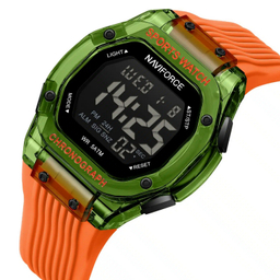 ساعت دیجیتال نیویفورس مدل Naviforce Nf7113 رنگ سبز نارنجی