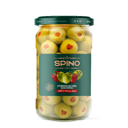 زیتون پر شده با فلفل اسپینو وزن 700 گرم
