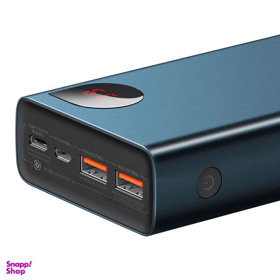 پاوربانک 65 وات بیسوس مدل B08TH ظرفیت 20000 میلی آمپر ساعت به همراه کابل USB-C به USB-A