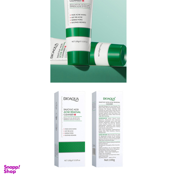 فوم شستشو صورت بایو آکوآ مدل سالیسیلیک اسید حجم 100 میلی لیتر