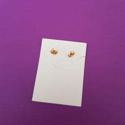 گوشواره زنانه طرح حرف S رنگ طلایی