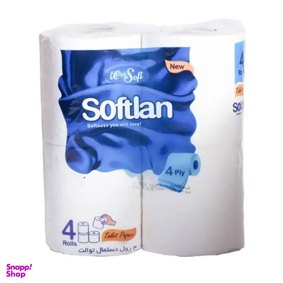 دستمال توالت سافتلن بسته 4 عددی