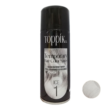 اسپری رنگ مو تاپیک هیر فیلر مدل Temporary حجم 150 میلی لیتر رنگ یخی