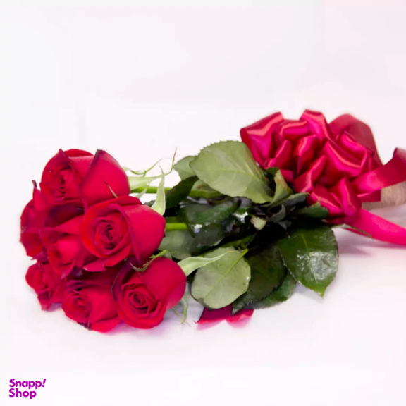 دسته گل رز طبیعی گل باختر کد 21933