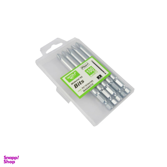 سری پیچ گوشتی یک سر چهار سو ولف کد 10-222 بسته 5 عددی