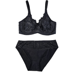 ست شورت و سوتین زنانه شاندرمن طرح Dorema کد 2440 رنگ مشکی