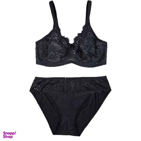 ست شورت و سوتین زنانه شاندرمن طرح Dorema کد 2440 رنگ مشکی