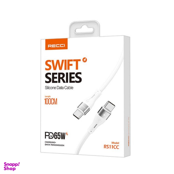 کابل شارژ 65 وات Type-C رسی مدل RS11CC طول 1 متر