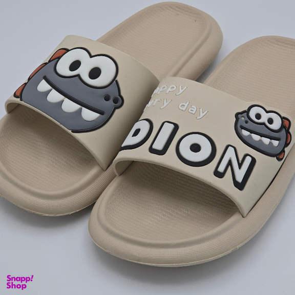 دمپایی زنانه زیتون مدل داینو کد 6799 رنگ کرم