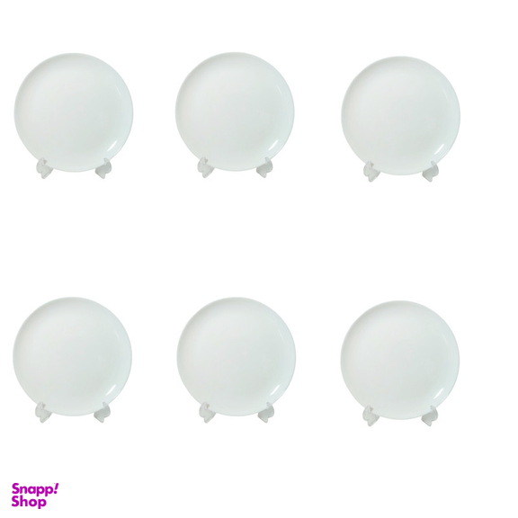 بشقاب غذا خوری گلدن اپال مدل هتلی مجموعه 6 عددی