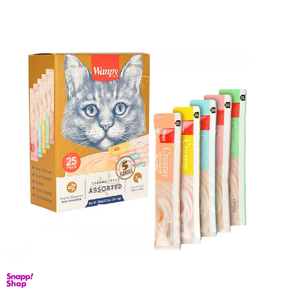 بستنی گربه ونپی مدل Assorted بسته 25 عددی