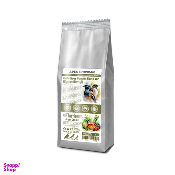 غذای مرغ مینا آوس تروپیکن مدل فلوریوا وزن 453 گرم