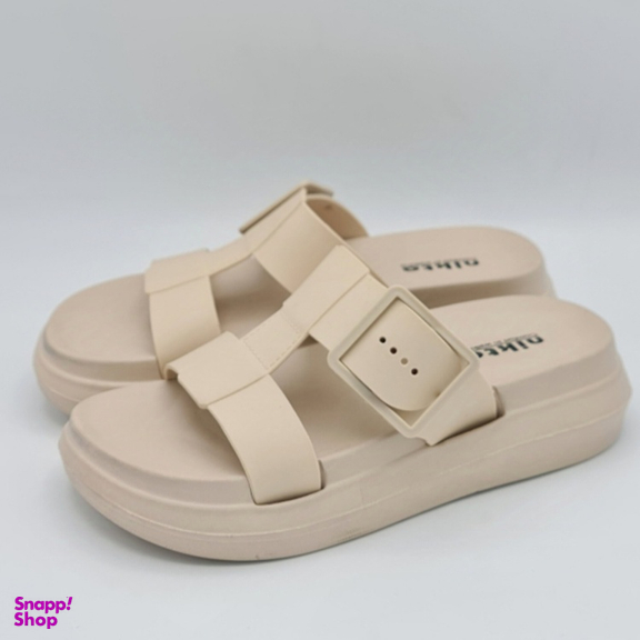 صندل زنانه نیکتا مدل تک سگک کد 731 رنگ نسکافه ای