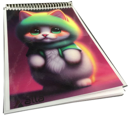 دفتر نقاشی 50 برگ آلا سایز A5 طرح Cat green کد 54