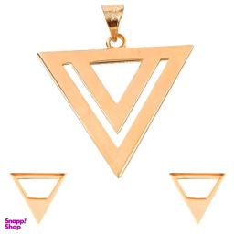 نیم ست طلا 18 عیار شمیم گلد گالری کد 12004