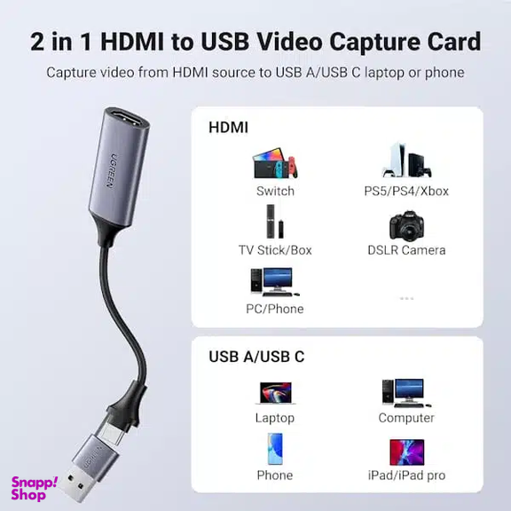کارت کپچر HDMI یوگرین مدل CM489 کد 40189