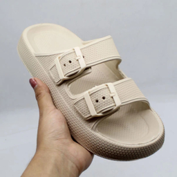 دمپایی سگکی زنانه و مردانه مدل کاسپین رنگ شیری