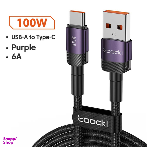 کابل تبدیل USB به Type-C توکی مدل 100W TQ-X12 طول 2 متر