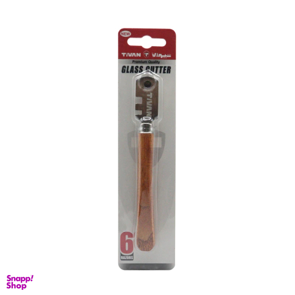 الماس شیشه بر تیوان مدل دسته چوبی کد YP-6RAZORS