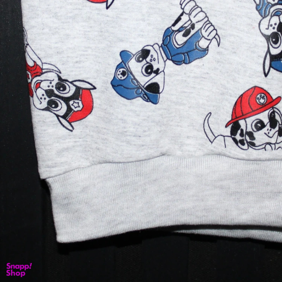 ست بلوز و شلوار پسرانه چیندکا مدل سگ های نگهبان کد 110 رنگ طوسی