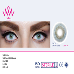 لنز چشم لئا مدل 04 رنگ آبی آسمانی به همراه نگهدارنده لنز