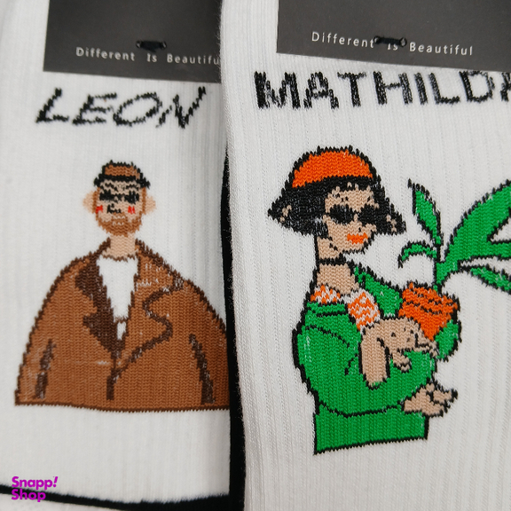 جوراب ساق دار طرح شخصیت‌ های فیلم مدل Mathilda و Leon