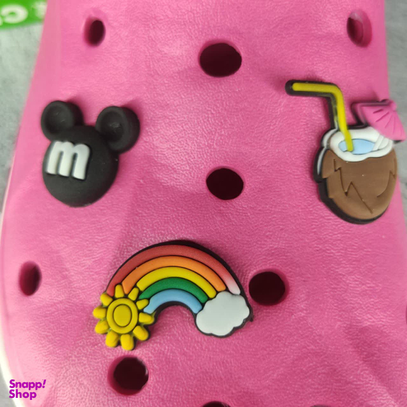 صندل زنانه طرح کراکس مدل پلاس رنگ سرخابی