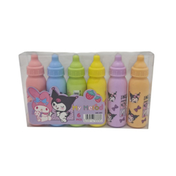 ماژیک علامت گذار شیشه شیر مدل کرومی کد 200 مجموعه 6 عددی