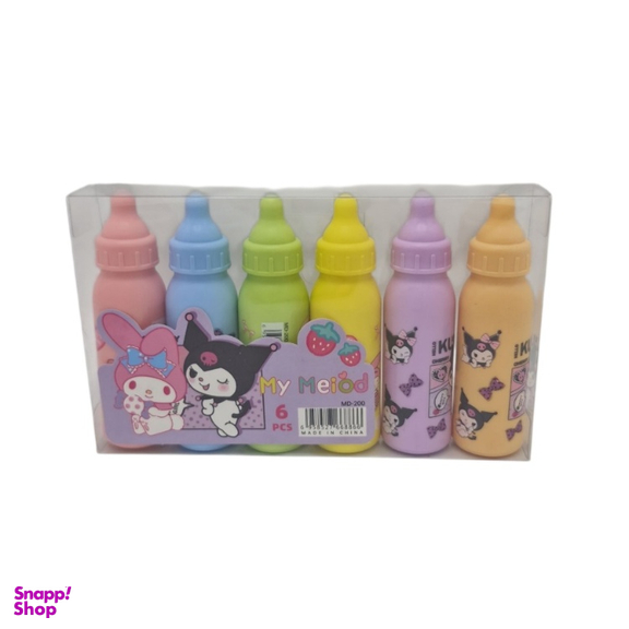 ماژیک علامت گذار شیشه شیر مدل کرومی کد 200 مجموعه 6 عددی