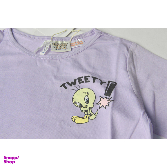 تیشرت آستین بلند نوزادی لونی تونز مدل 3638 tweety