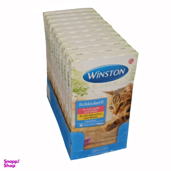 بستنی گربه وینستون مدل Chicken & Fish وزن ۱۲۰ گرم بسته ۱۱ عددی