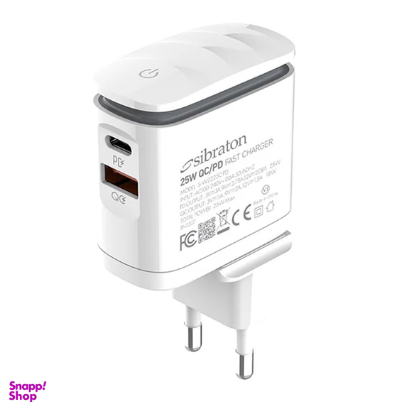 شارژر دیواری 25 وات سیبراتون مدل SW2225C PD به همراه کابل USB-C