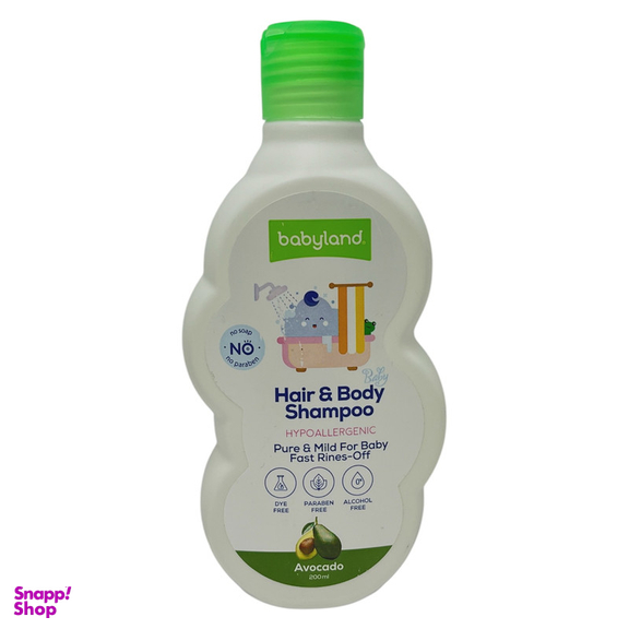 شامپو سر و بدن بیبی لند مدل Avocado حجم 200 میلی لیتر