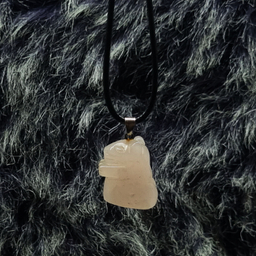 گردنبند سنگ طبیعی Rose Quartz مدل همستر